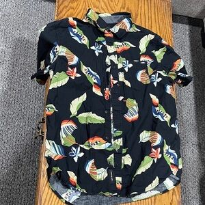 Vans Black Tropical Print Men's Shirt